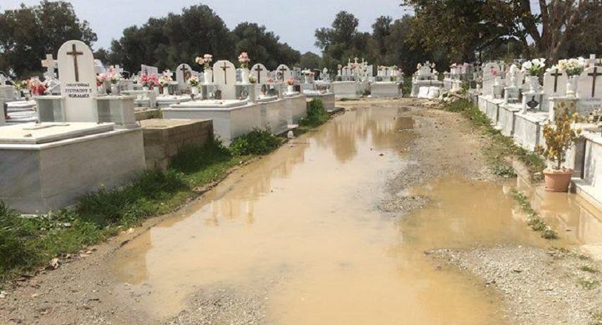 Τριτοκοσμικές εικόνες στο Κοιμητήριο Τυμπακίου