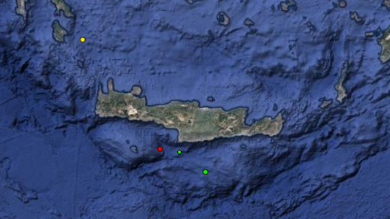 Δυο σεισμοί ξημερώματα στην Κρήτη
