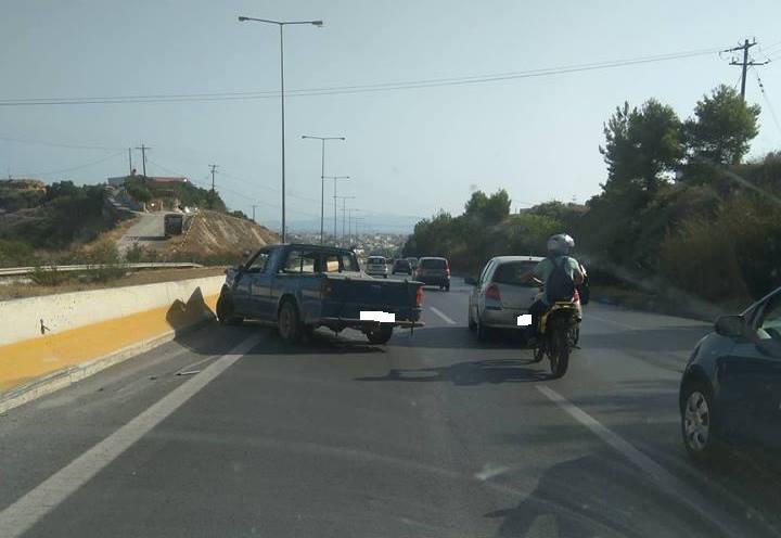 Τροχαίο προκάλεσε μποτιλιάρισμα στην εθνική οδό