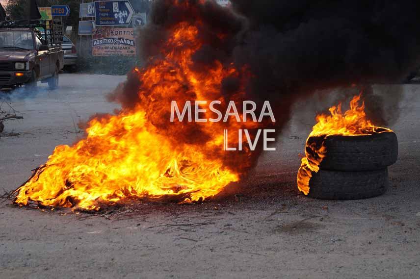 Με το φακό του mesaralive.gr στην κινητοποίηση των αγροτών (Φώτο-Βίντεο)