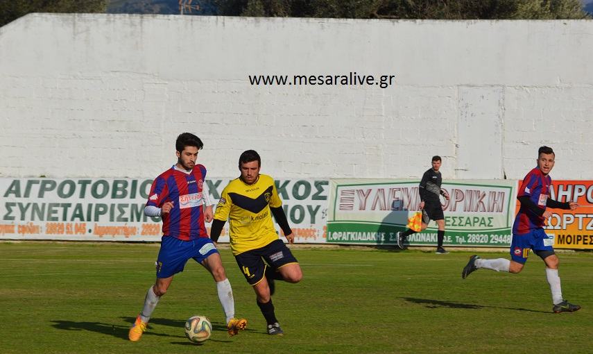 Ήττα με 0-4 η Πυργιώτισσα από την Δαμάστα στο Τυμπάκι