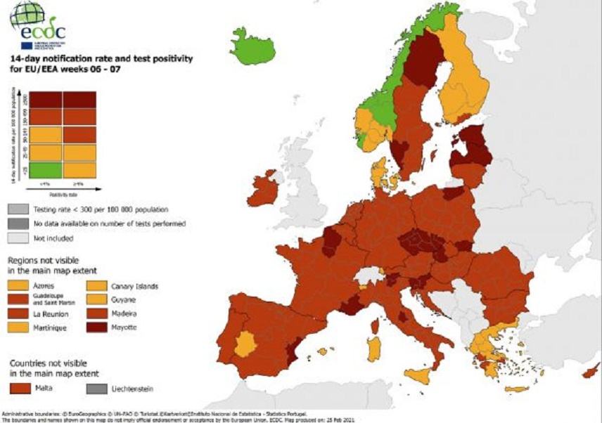 Aλλαξε ξανά ο επιδημιολογικός χάρτης της Ελλάδας