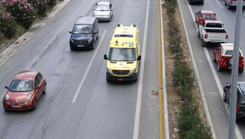 Ανατροπή αυτοκινήτου με έναν τραυματία στην Εθνική οδό Ηρακλείου-Ρεθύμνου