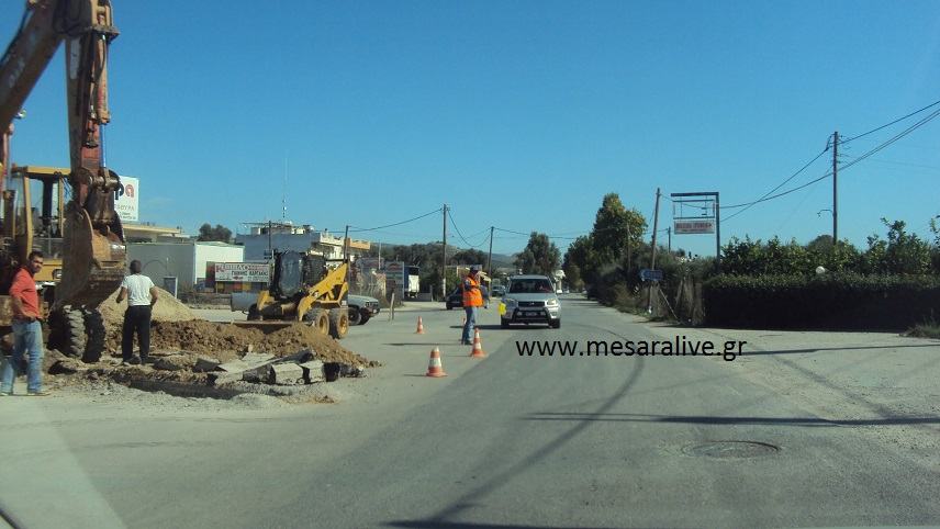 Μισό έργο το αποχετευτικό των Μοιρών που σκεπάστηκε χωρίς να μπουν παροχές