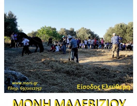 Αναβιώνει το παραδοσιακό αλώνισμα στη Μονή Μαλεβιζίου