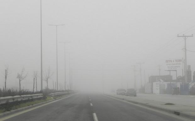 Πυκνή ομίχλη και πολλή βροχή στην Κρήτη
