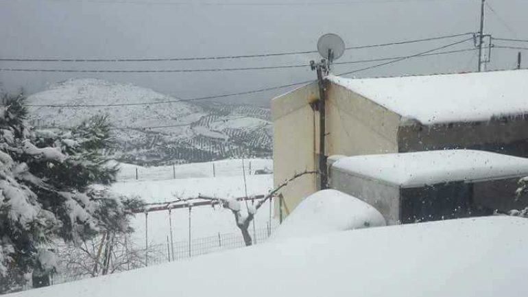 Η επέλαση του χιονιά στην Κρήτη