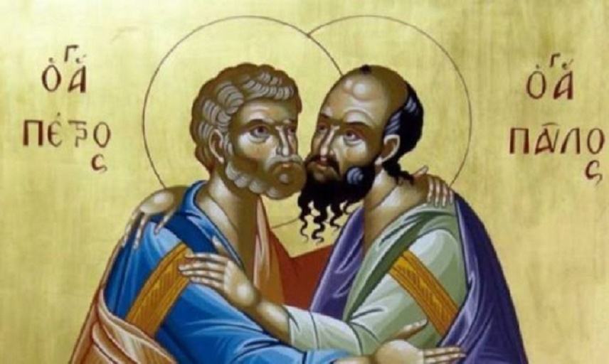 Πέτρου και Παύλου: Μεγάλη γιορτή σήμερα - Τι προβάλλει η εκκλησία με τον εναγκαλισμό τους