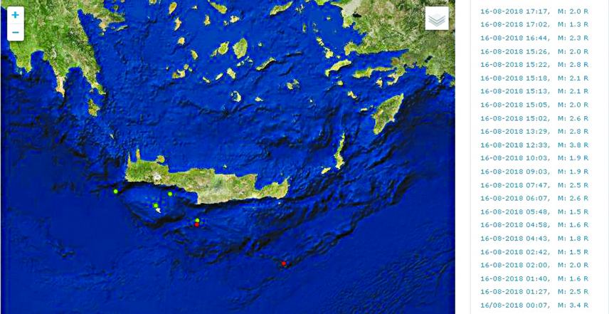 Μεσαρά: 23 μικροσεισμοί στο Τυμπακι και στη νότια Κρήτη