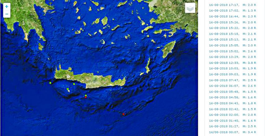 Μεσαρά: 23 μικροσεισμοί στο Τυμπακι και στη νότια Κρήτη
