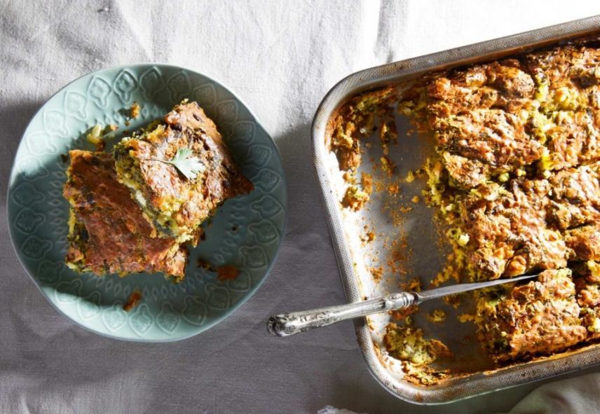 Σπανακόπιτα με τραχανά, χωρίς φύλλο