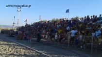 Ο κόσμος γεμίζει τις κερκίδες του 5ου Τουρνουά Beach Soccer στην Καταλυκή Τυμπακίου