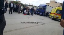 Τροχαίο με τραυματία στην κεντρική λεωφόρο Τυμπακίου (Φωτογραφίες)
