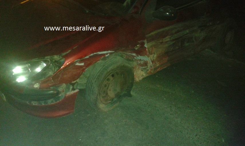 Τροχαίο χθες το βράδυ έξω από την Αγία Βαρβάρα