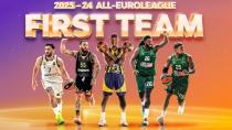 Euroleague: Με Ναν και Λεσόρ η κορυφαία πεντάδα για τη σεζόν 2023-24, στη 2η ο Σλούκας
